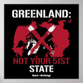 Greenland Sovereignty Not Your 51st State Arctic  Poster (Voorkant)