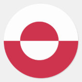 Greenland Stickers, Greenland Flag Ronde Sticker (Voorkant)