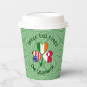 Greenlander Irish USA Shamrock Personalized Text Papieren Bekers (Voorkant)