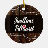 Greenlandic Merry Kerstmis, Juullimi Pilluarit Keramisch Ornament (Voorkant)