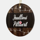 Greenlandic Merry Kerstmis, Juullimi Pilluarit Keramisch Ornament (Links)