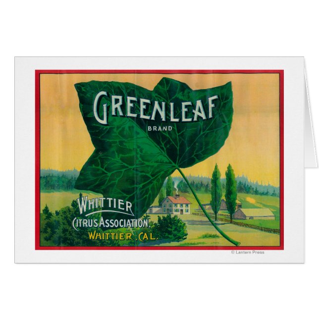 Greenleaf Lemon LabelWhittier, CA (Voorkant Horizontaal)