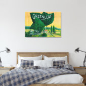 Greenleaf Lemon LabelWhittier, CA Canvas Afdruk (Insitu (Slaapkamer))