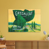 Greenleaf Lemon LabelWhittier, CA Canvas Afdruk (Insitu (Woonkamer))