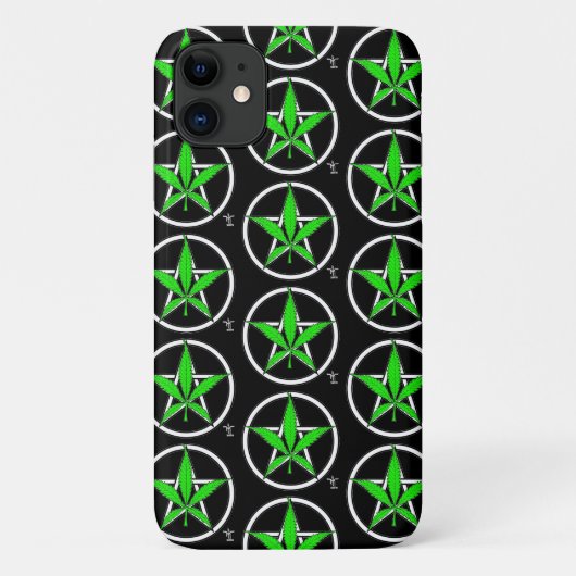 Greenleaf Pentagram Phone Case (Achterkant)
