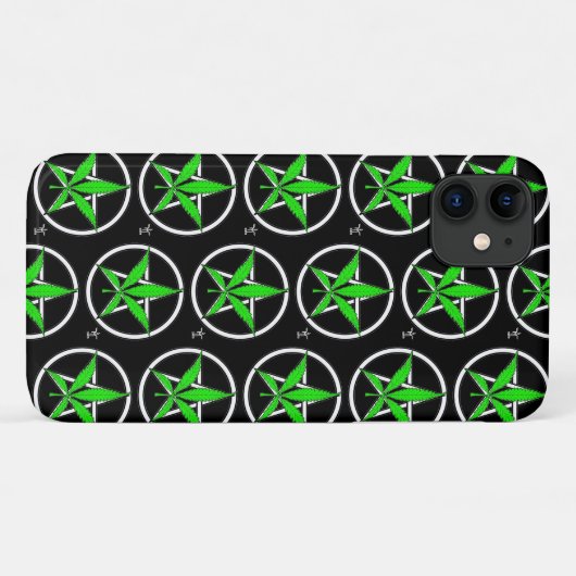 Greenleaf Pentagram Phone Case (Achterkant (horizontaal))