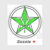 Greenleaf Pentagram Sticker (Vel)