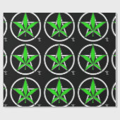 Greenleaf Pentagram Wrapping Paper Cadeaupapier (Vlak)