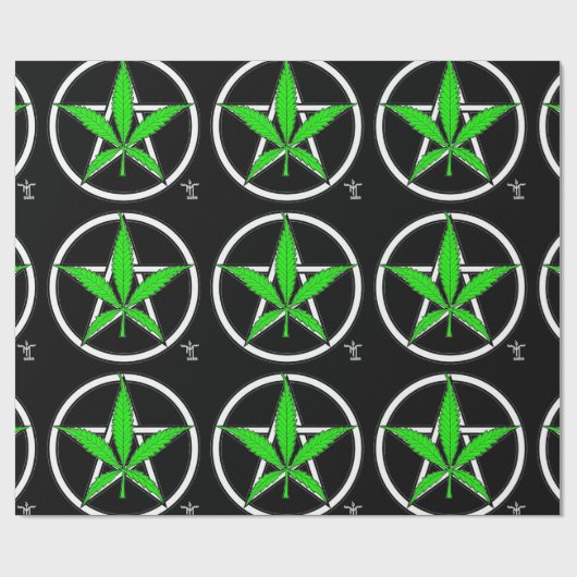 Greenleaf Pentagram Wrapping Paper Cadeaupapier (Vlak)