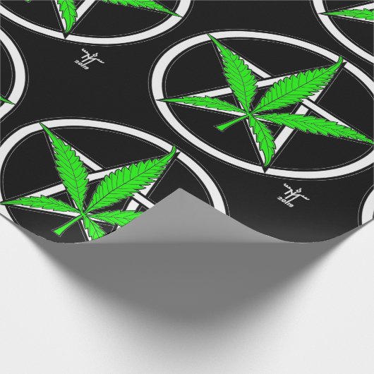 Greenleaf Pentagram Wrapping Paper Cadeaupapier (Hoek)