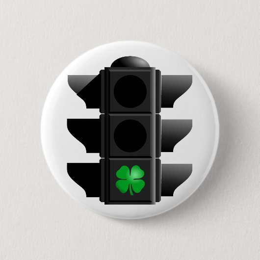 greenlight shamrock. ronde button 5,7 cm (Voorkant)