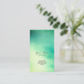 Greenly Mint Green Blauwgroen Yellow Tropic Ombre  Visitekaartje (Staand voorkant)