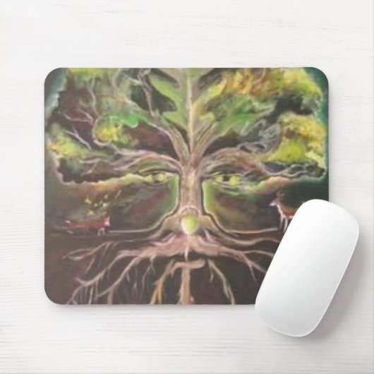 Greenman-boom van het leven Mousepad - Gepersonali Muismat (Met muis)