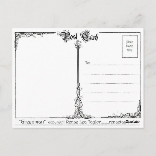 Greenman Briefkaart (Achterkant)