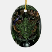 GreenMan~ornament Keramisch Ornament (Voorkant)