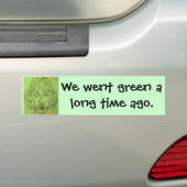 Greenman We zijn lang geleden groen geworden. Bumpersticker (Op auto)