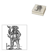Greenman Woodcut Rubberstempel (Gestempeld)