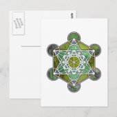 GreenMetatronCube Briefkaart (Voorkant / Achterkant)
