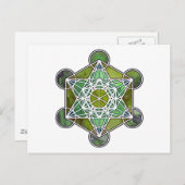 GreenMetatronCube Briefkaart (Voorkant / Achterkant)