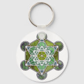 GreenMetatronCube Sleutelhanger (Voorkant)