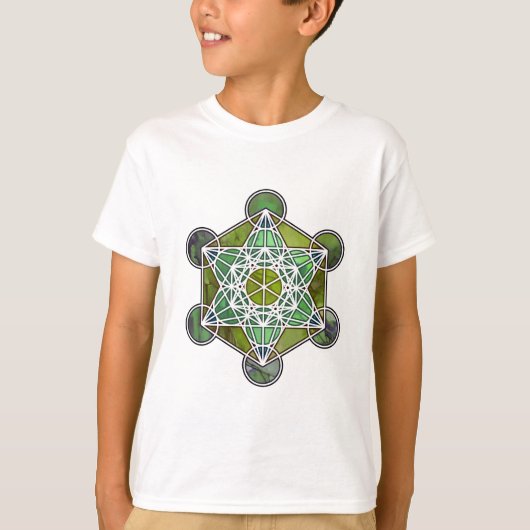 GreenMetatronCube T-shirt (Voorkant)