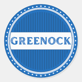 Greenock City Pride Embleem – Schotse identiteit Ronde Sticker