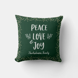 GreenPeace Love Joy Quote Modern Typography Naam Kussen