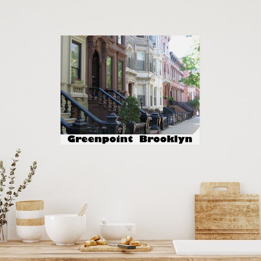 Greenpoint Brooklyn Poster Print op Canvas (Keuken)