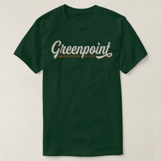 Greenpoint Brooklyn tshirt  Cool Retro New York Ci (Design voorkant)
