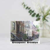 Greenpoint Brookyly Brownstone-gebouwen Briefkaart (Staand voorkant)