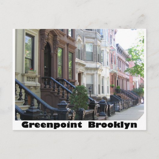 Greenpoint Brookyly Brownstone-gebouwen Briefkaart (Voorkant)