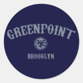 Greenpoint Ronde Sticker (Voorkant)