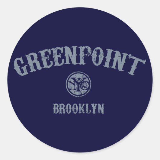 Greenpoint Ronde Sticker (Voorkant)