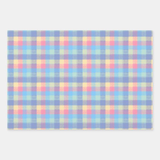 Greens Blues en Golds Plaid Inpakpapier Vel (Voorkant 3)