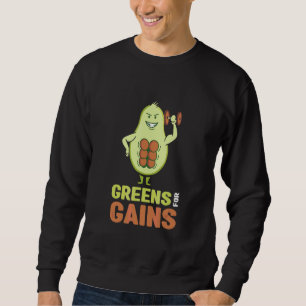 Greens for Gains Vegetarian Vegan Fitness Bodybuil Trui
