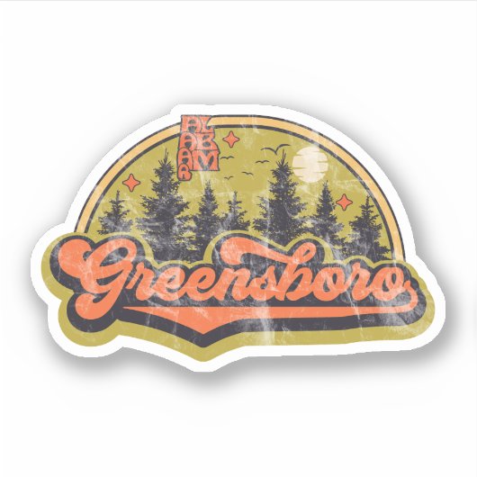 Greensboro, Alabama Sticker (Voorkant)