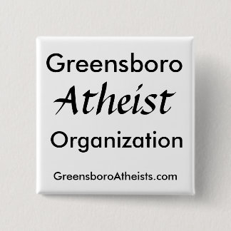 Greensboro, Atheïst, Organisatie, GreensboroAt... Vierkante Button 5,1 Cm