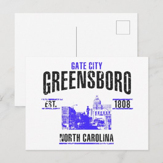 Greensboro Briefkaart (Voorkant / Achterkant)