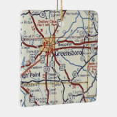 Greensboro NC  Map Keramisch Ornament (Rechts)