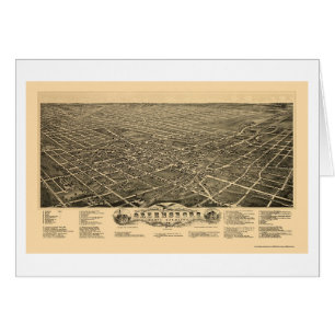 Greensboro, NC Panoramic Map - 1891