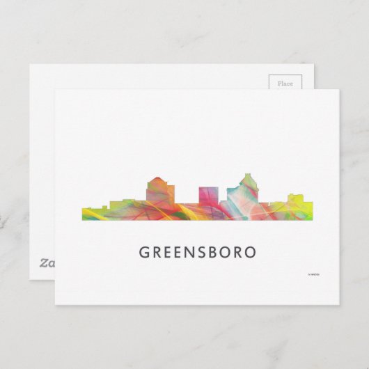 GREENSBORO, NC WB1 BRIEFKAART (Voorkant / Achterkant)