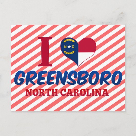 Greensboro, North Carolina Briefkaart (Voorkant)
