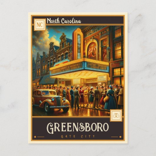 Greensboro, North Carolina |  Briefkaart (Voorkant)
