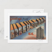 Greensboro, North Carolina - Large Letter Scenes Briefkaart (Voorkant / Achterkant)