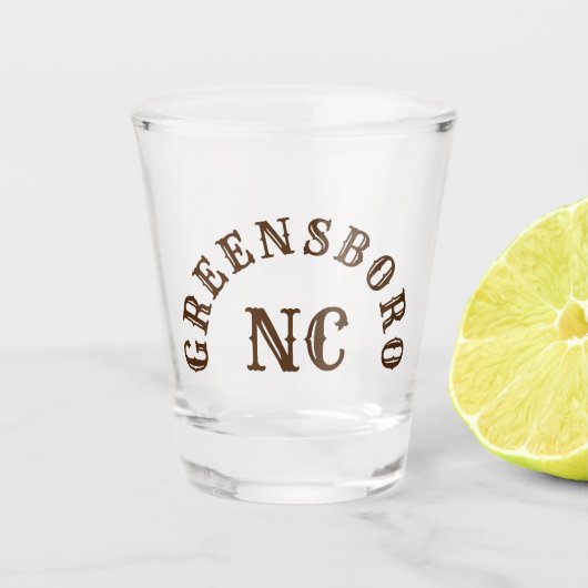 Greensboro, North Carolina Shot Glas (Voorkant)