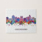 Greensboro North Carolina Skyline Legpuzzel (Horizontaal)