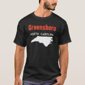 Greensboro North Carolina USA State America Travel T-shirt (Voorkant)