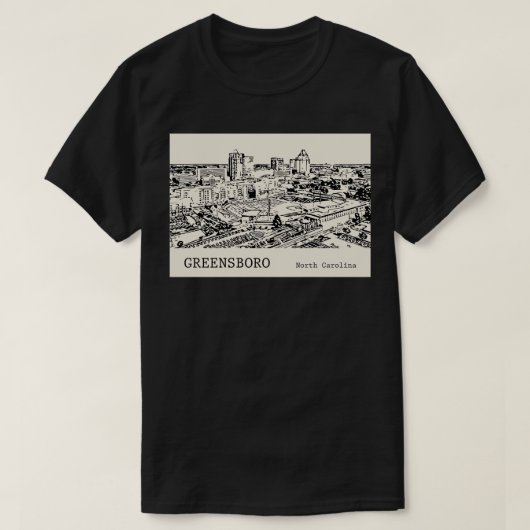 Greensboro North olina 3 T-shirt (Design voorkant)