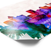 Greensboro Skyline Foto Afdruk (Hoek)