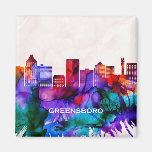 Greensboro Skyline Magneet (Voorkant)